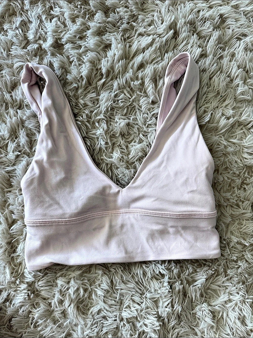 lululemon Align V-Neck Bra Pink Sports Bra Size 2